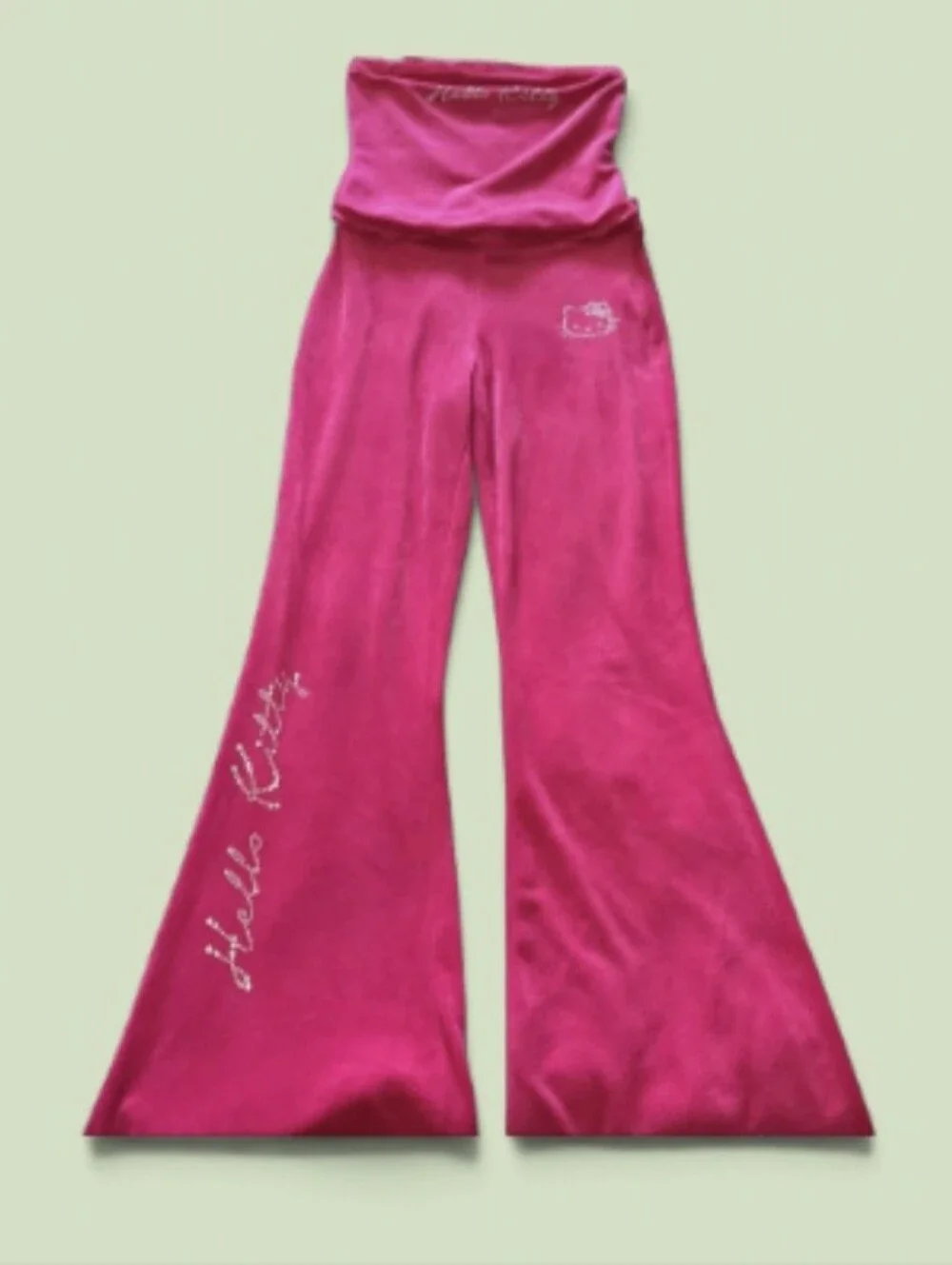 Forever 21 x Hello Kitty 50th Anniversary Pink Velour Track Set Size Small